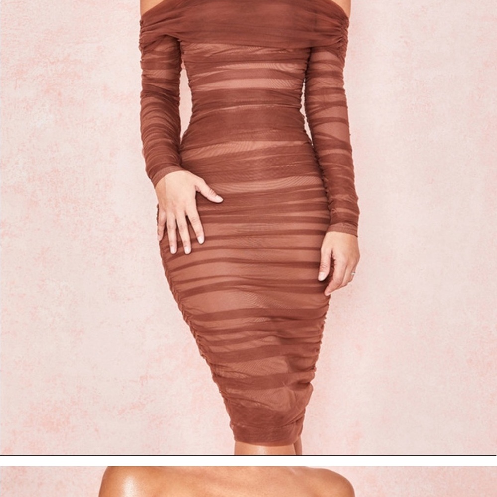 Small Brown Long Sleeve House of CB Dress